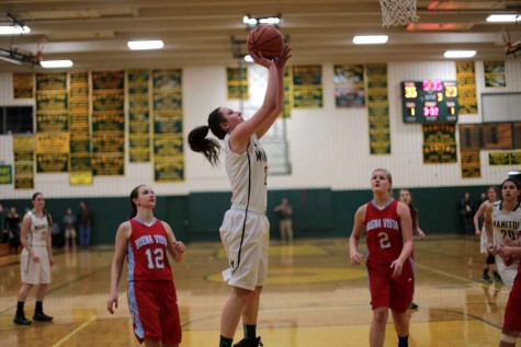 Ariana Olson goes up for a layup in the first round of Districts against Buena Vista. The Mustangs won this game 68-36.