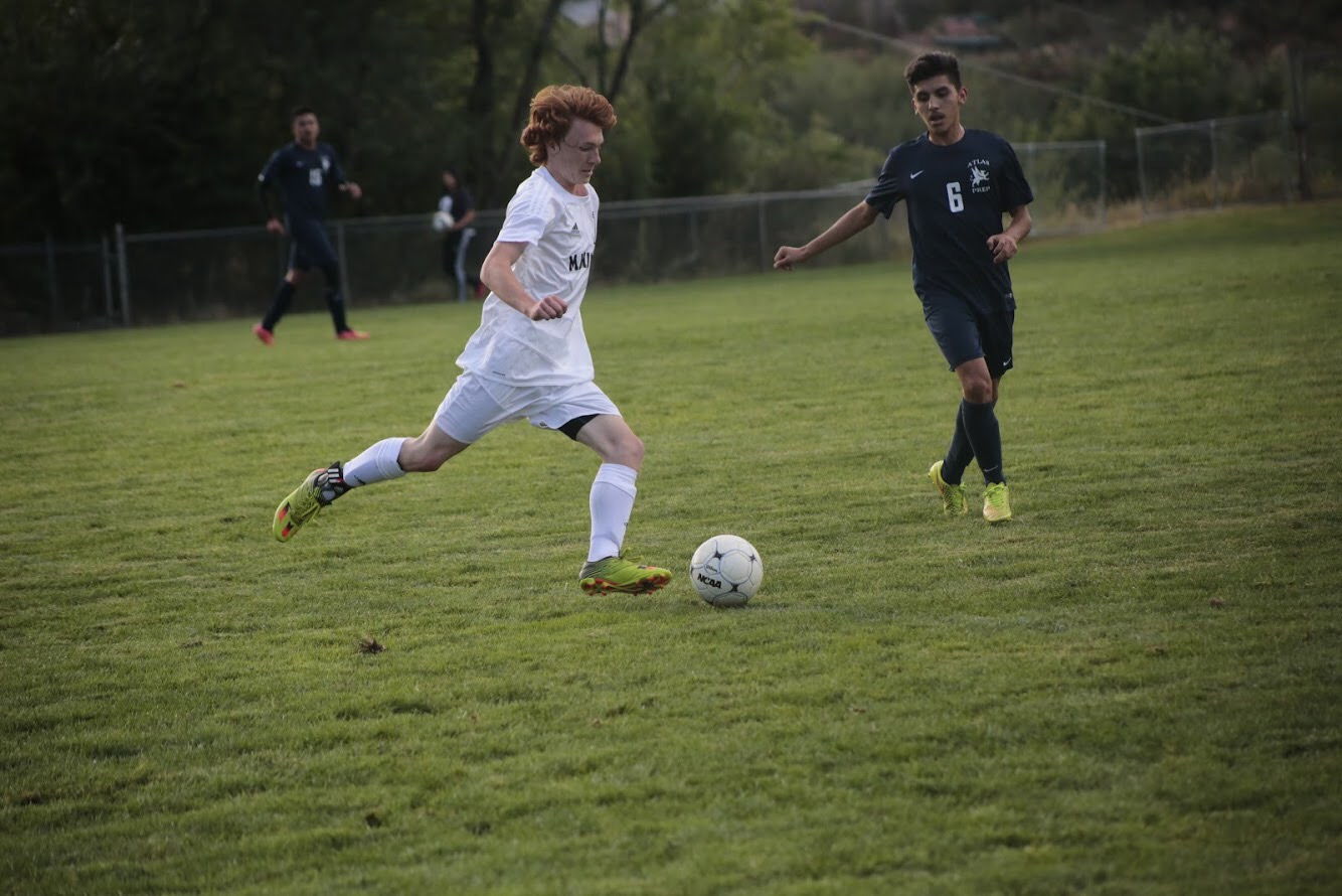 Alliah Halcomb (12) did not start playing with MSHSs boys soccer team until his junior year, however, he wishes he had started sooner. He urges freshmen to get involved with sports earlier rather than later.