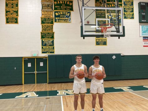 Ethan Boren (12) and Caleb Allen (12) return as seniors to lead this years  boys basketball team.  