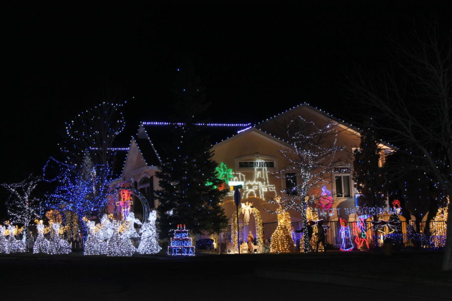 In the Briargate area, a house presents a classic Nativity scene.