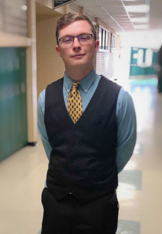 Gideon Aigner (12) does more than just speech and debate. He is the student body vice president, a member of NHS, Key Club, the yearbook staff, and the manager for boys basketball.
