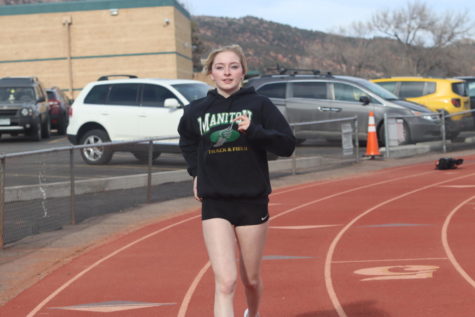 Adele Goodwin (12) practices at the MSHS track. Goodwin competes in the 800 and the mile. A huge benefit of being in track is keeping yourself healthy by eating well, burning muscle mass, staying in shape and clearing your mind, Goodwin said.