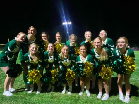 MSHS cheer team at half time at the first home football game on September 4.