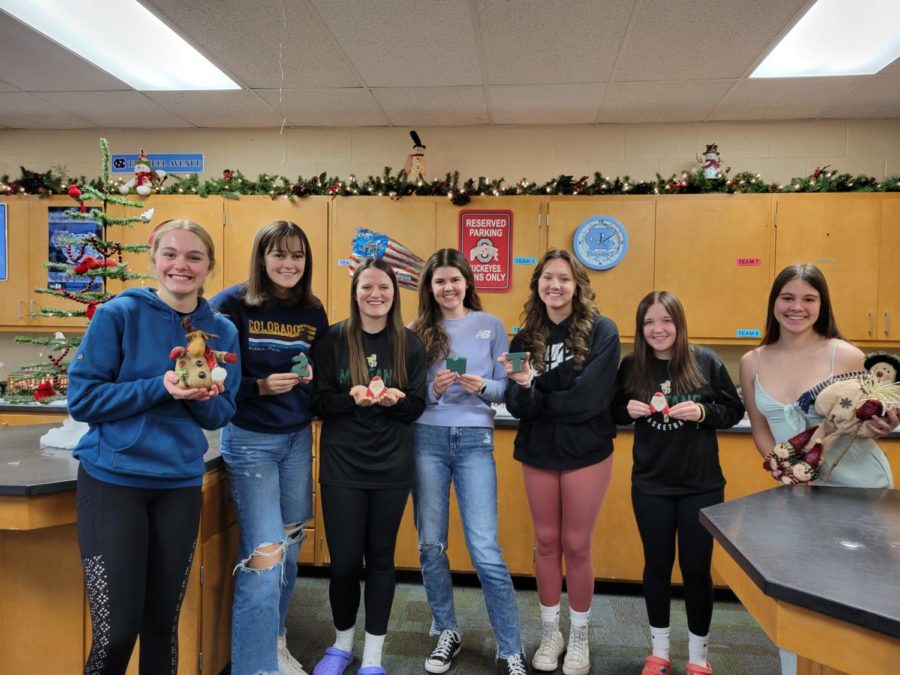 Key Club members finding some ways to get into the spirit of the season with music, costumes, decorations and Hallmark movies.