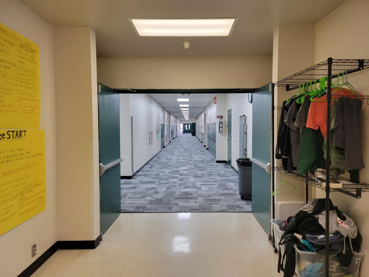The Commons kept the same lighting and flooring after the hallway renovations.