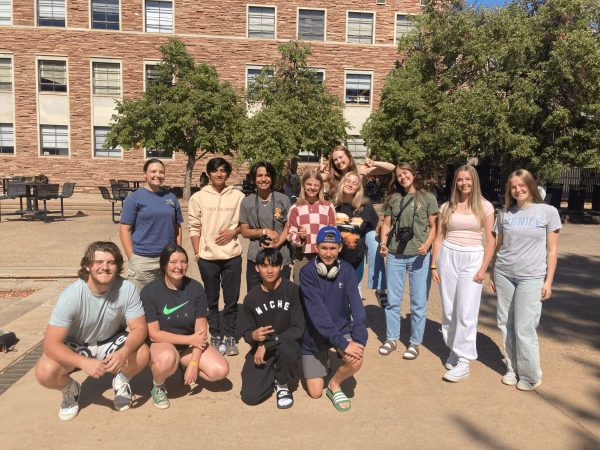 On Oct.1 MSHS poses in “the quad” of CU Boulder for J-day!