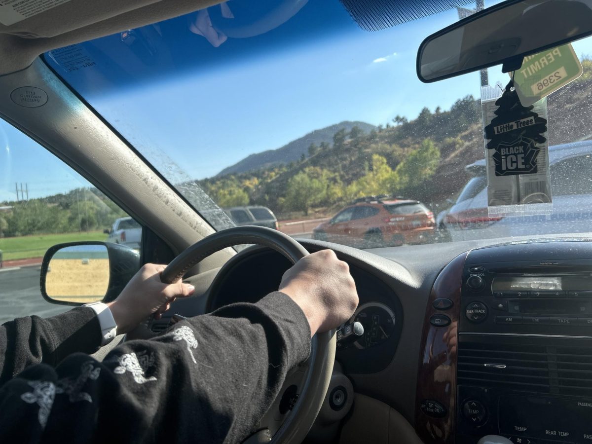 Cameron Schwartz (11) gets ready to drive 20 minutes to get head home after a long day of school at Manitou Spring High School on Oct 15. 