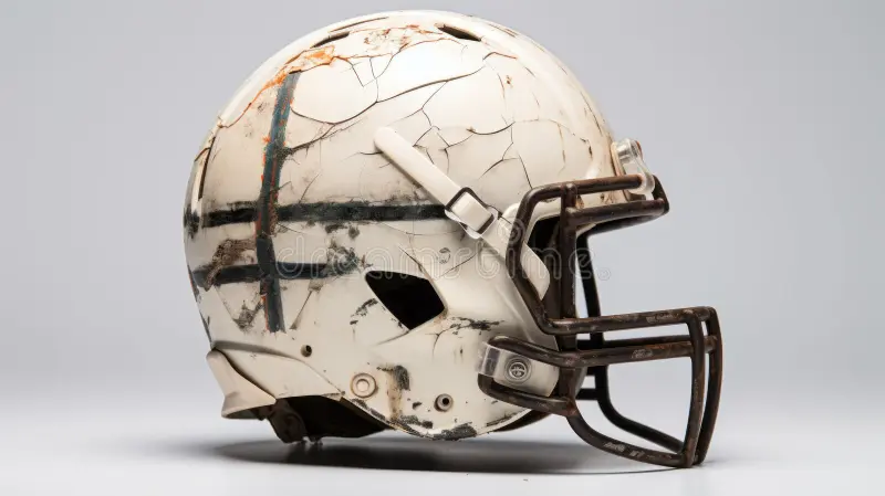 This football helmet shows how durable and specialized these helmets are to protecting the players who wear them. 