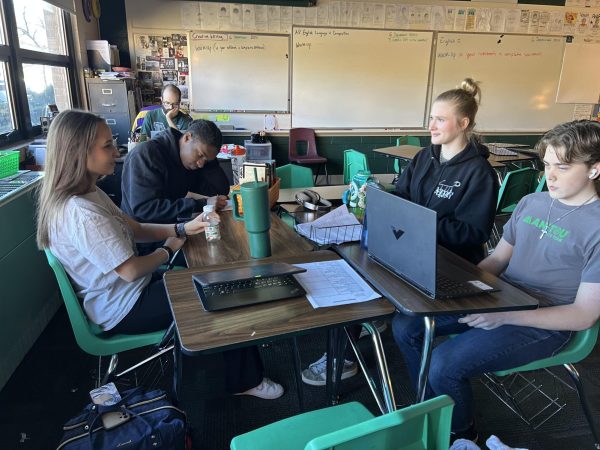 Amy Duess (11) interacts with her other classmates during Advisory.