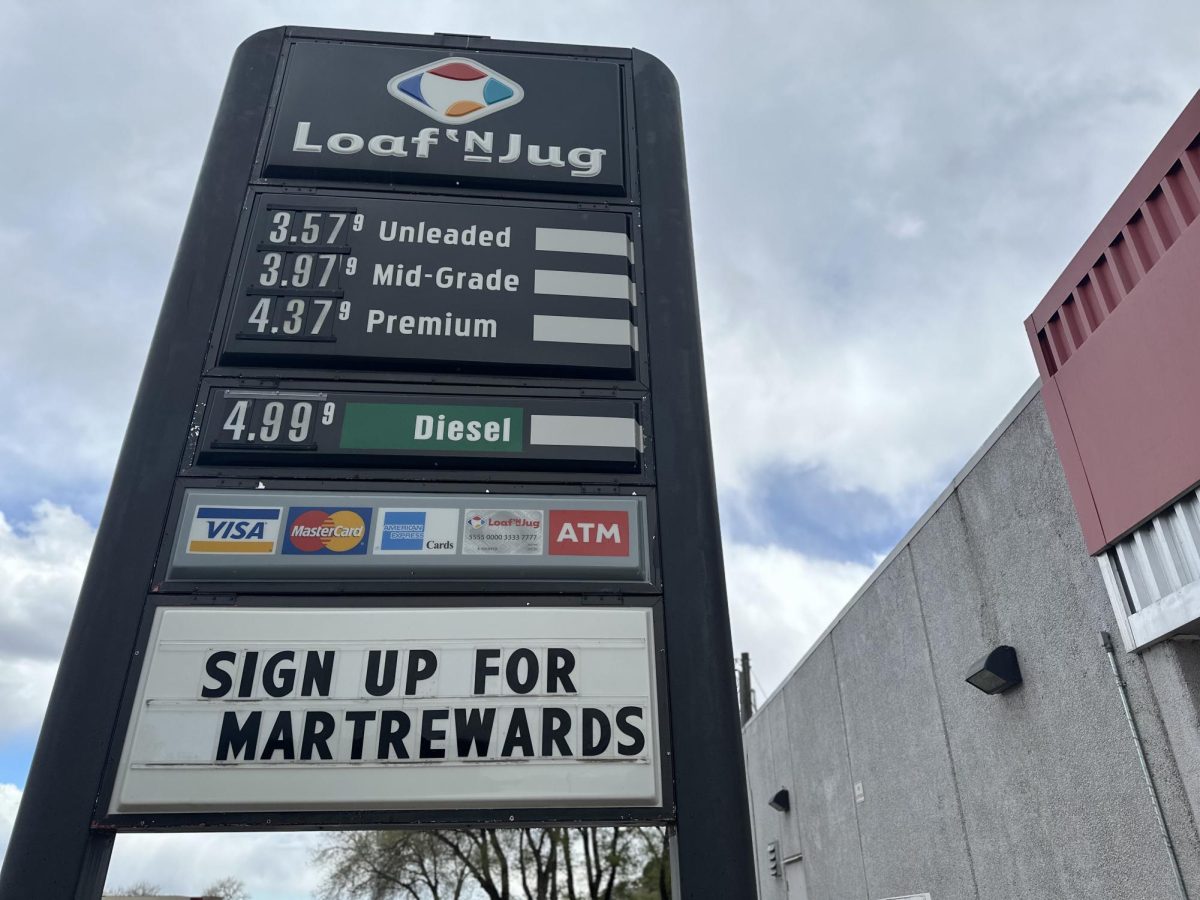 Loaf ‘N Jug gas prices on Manitou Ave on Apr. 14.